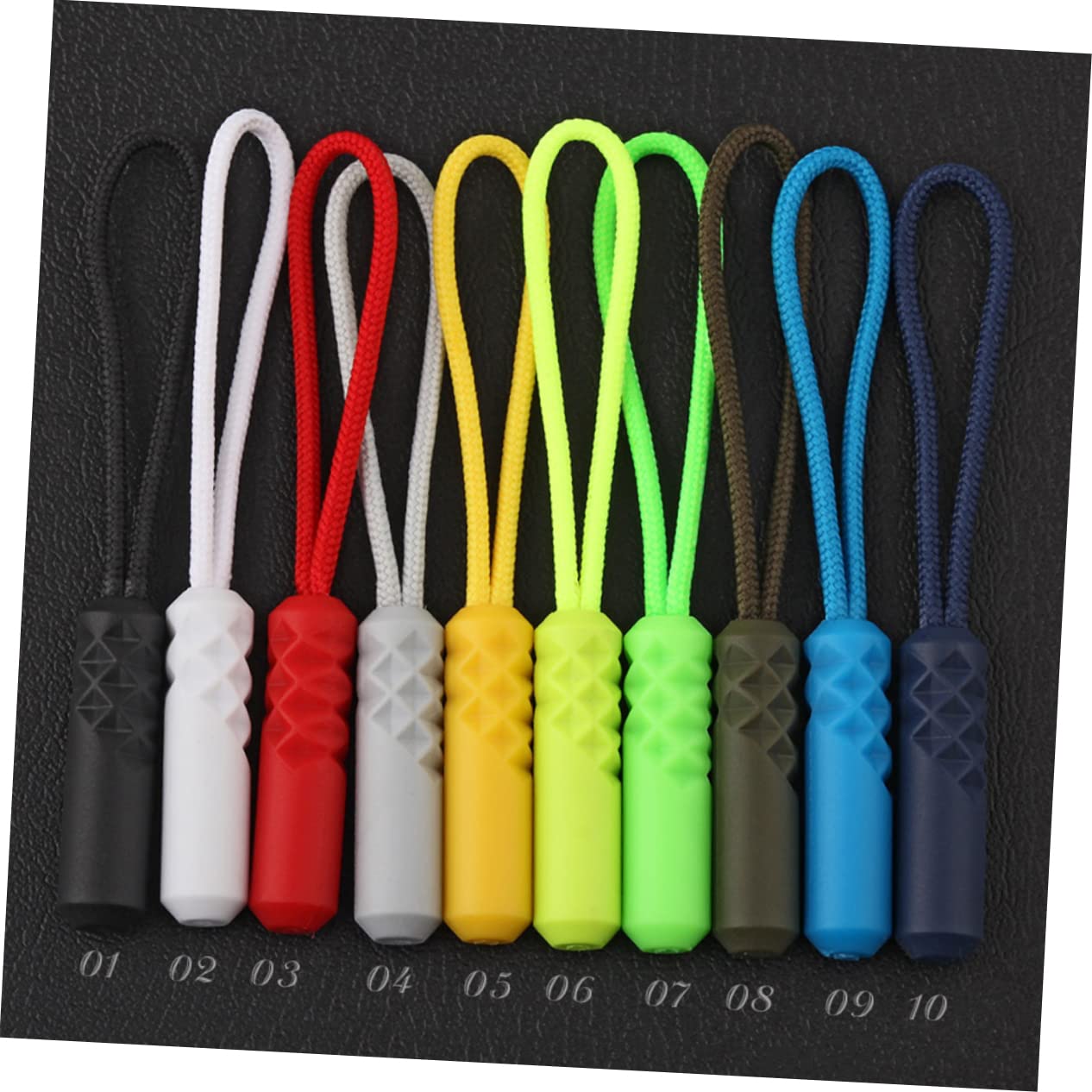 LALAFINA Yellow 20pcs Zipper Puller for Luggage Plastic Cylinder Head Pull DIY Accessories Zipper Fixers