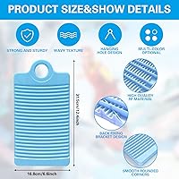 Vista 2 de MAOYE - Mini tabla de lavar de plástico para niños, camisas, ropa, color morado lima