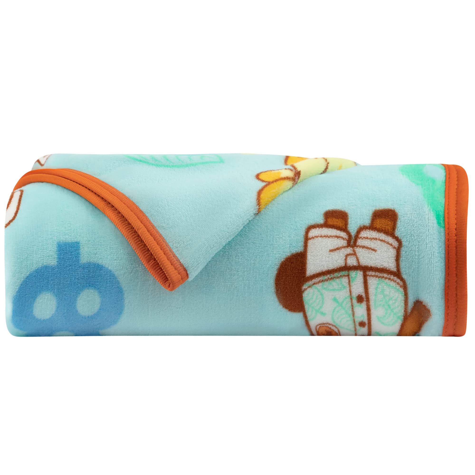 Franco Literie pour Enfants, Couverture en Peluche Super Douce, 157,5 x 228,6 cm, Animal Crossing