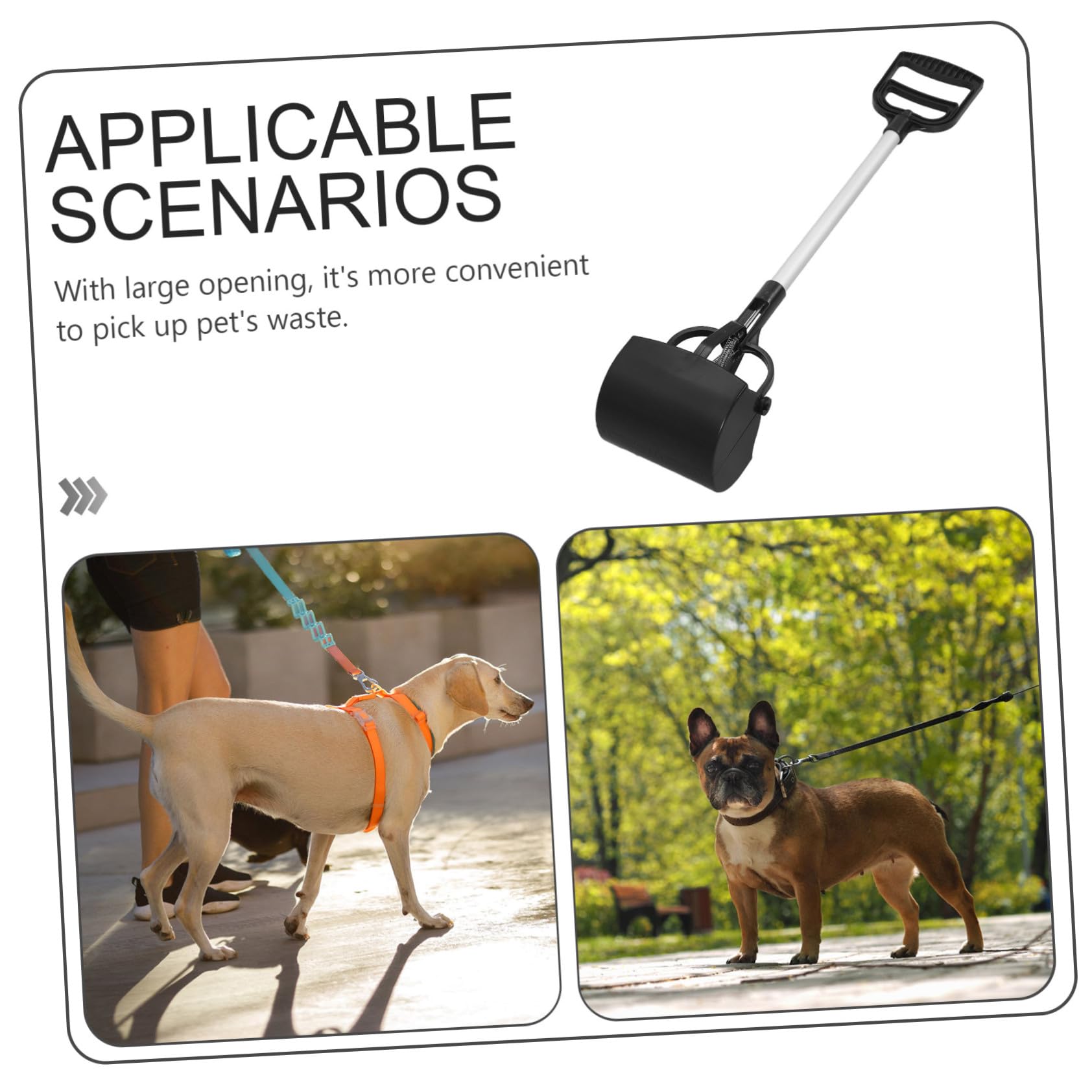 Ramasseur de Déjections en Plastique Protège Vos Mains Facile à Transporter Couleur Aléatoire pour Chien pour Nettoyage Extérieur des Déchets Canins