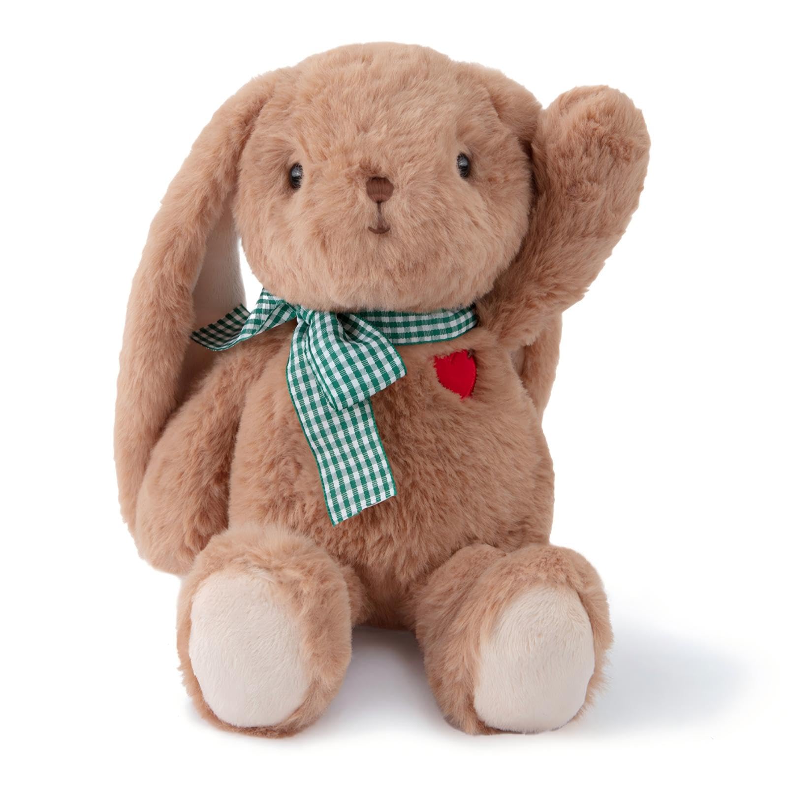 Adorlynetty Small Bunny Plush with Heart Cute Brown Rabbit Stuffed Animals Soft Stuffed Bear Plush Bear Plushie Toys Gifts for Girlfriend Boyfriend Kid