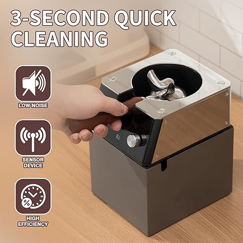 Miniatura 2 de NUETRAL NS300 Pro - Limpiador de portafiltros eléctrico, máquina automática de limpieza de posos de café, caja de golpeo para café expreso, ventosa