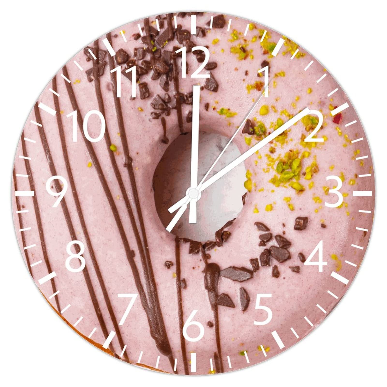 Horloge murale donut 30 cm silencieuse et sans tic-tac pour une chambre apaisante
