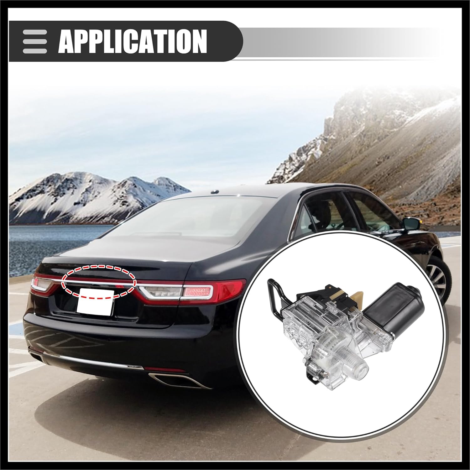 Trunk Pull Down Motor, Rear Trunk Release Tailgate Lock Motor, for Lincoln Town Car 1985-2002, Metal Plastic, Black Durable Material