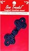 SEW Trendz Handmade Chinese Frogs Closures Buttons Hook & Eye Sewing Coats Capes Jackets Renaissance Costumes-Dark Navy Blue Color-Double Three Loop Braid Design-Small Size- 3 x 1.25- 1 PairPack