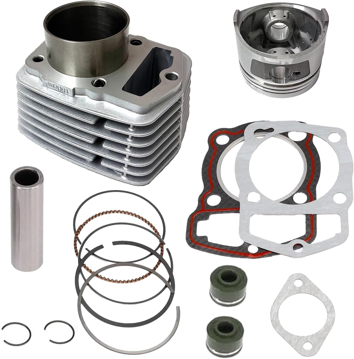 63mm Cylinder Piston Gaskets Top End Kit Compatible with Honda ATC185S ATC200S ATC200M