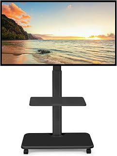 Rollbarer TV-Ständer für 32–70 Zoll, höhenverstellbar Fernseher