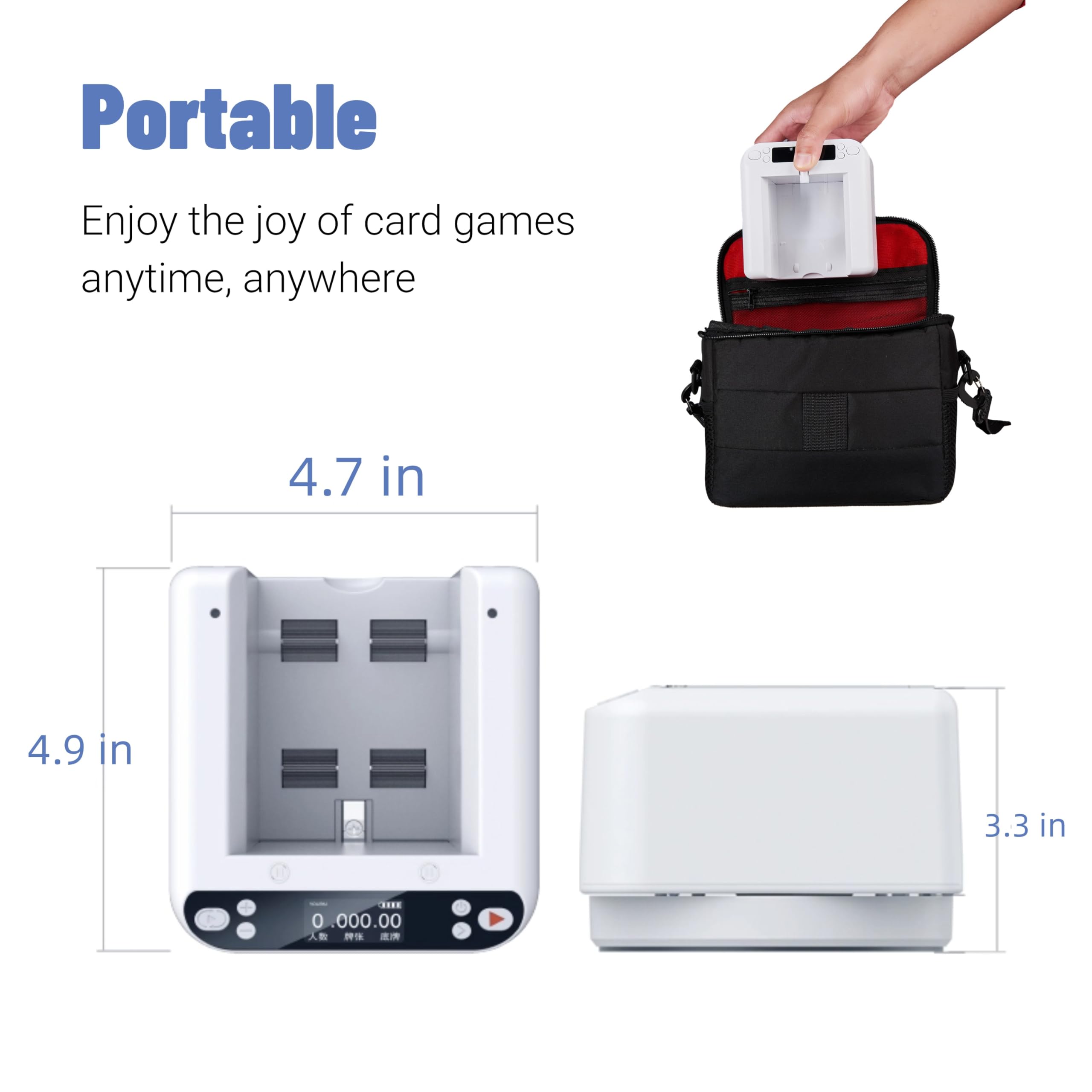 Distributeur De Cartes 360° Sans Fil – Batterie 5000 MAh, Réglable, Idéal Poker Blackjack, 3e Génération