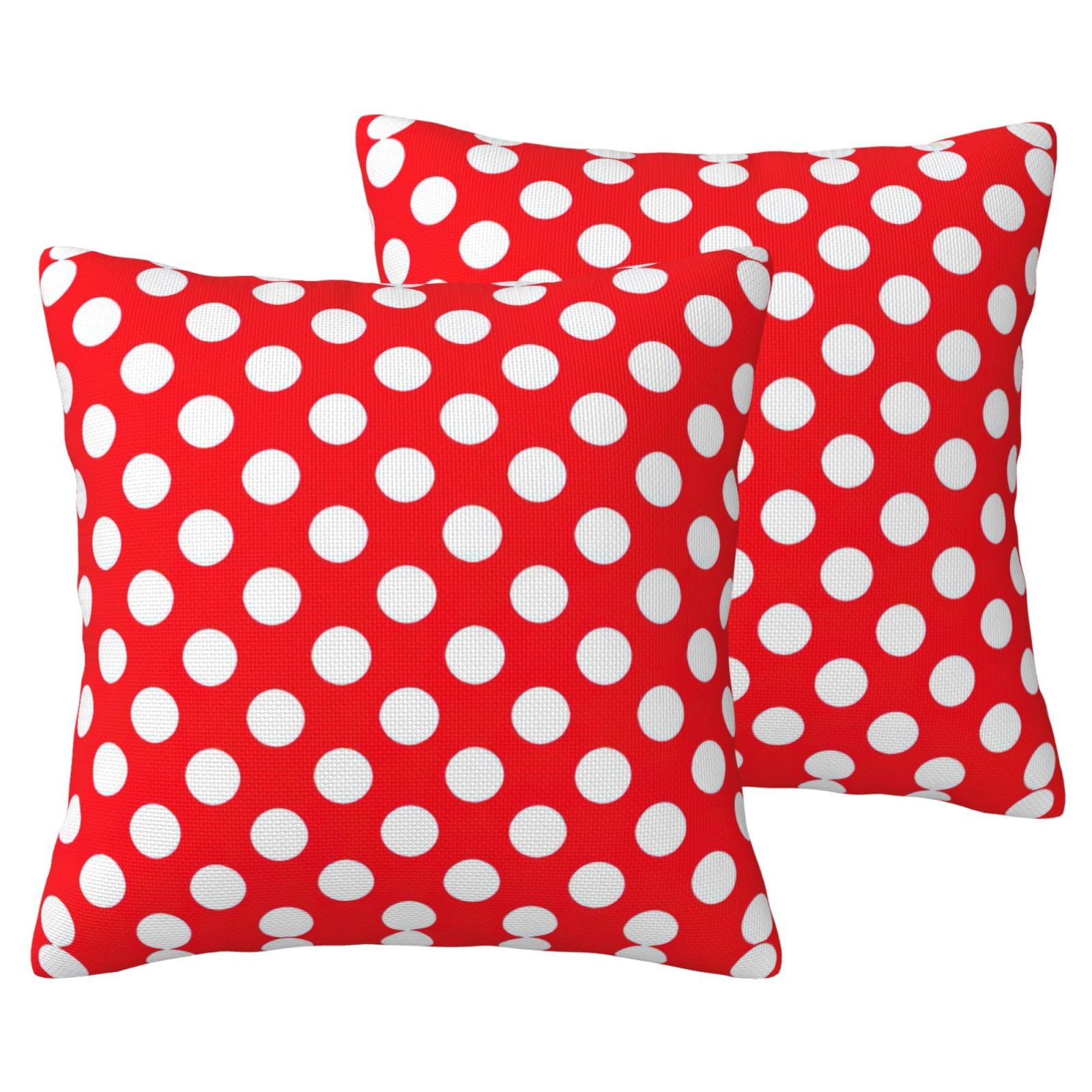 Lot de 2 housses de coussin à pois d'automne pour déco de canapé