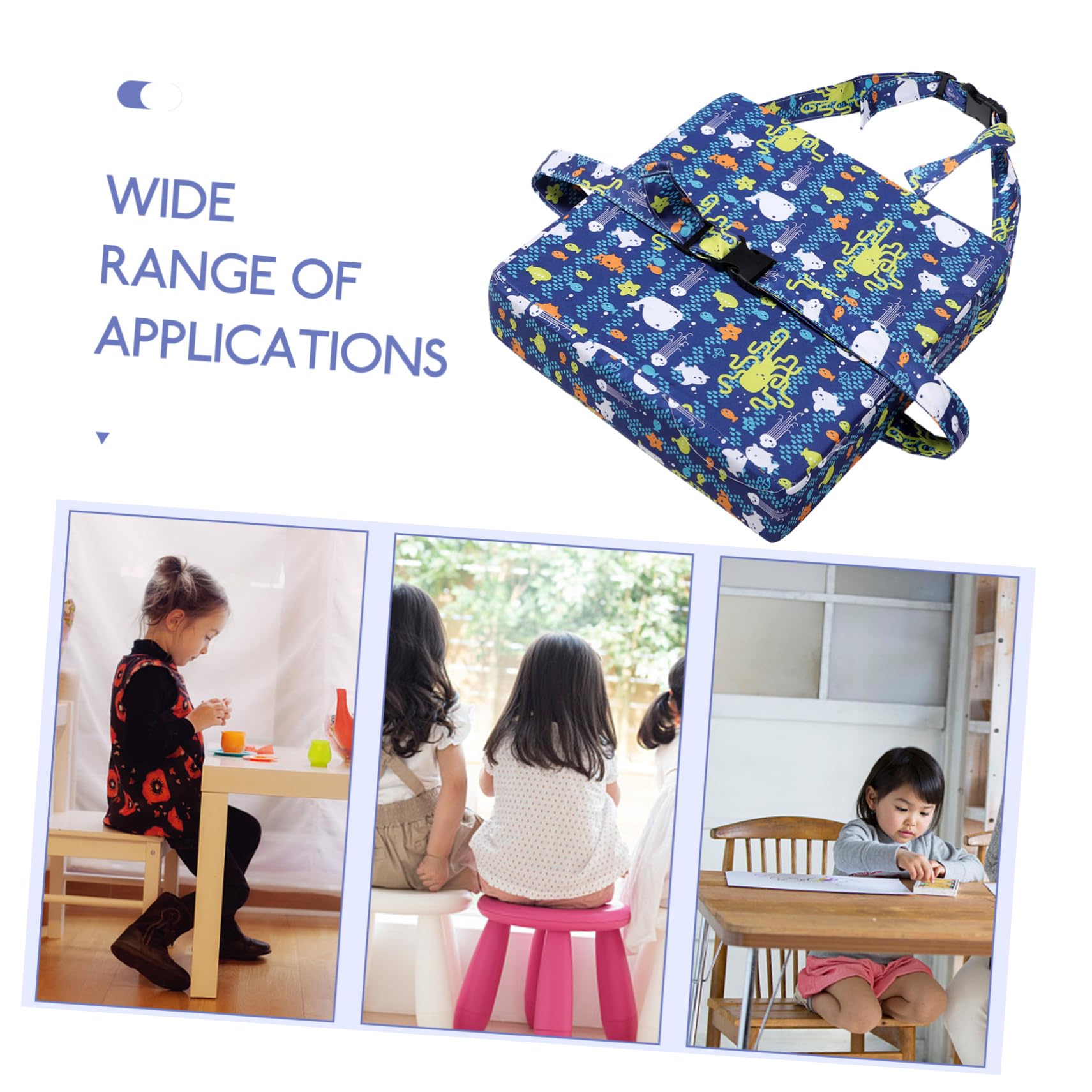 Cojín Elevador Infantil para Comer Portátil y Compacto Diseño con Dibujos Animados Aumenta Altura para Sillas de Comedor para Casa y Viaje