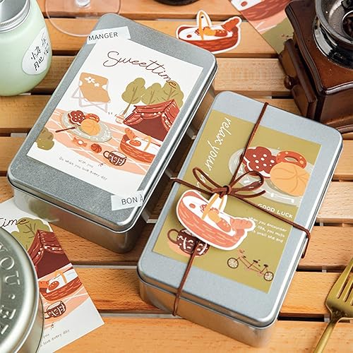 Miniatura 5 de Caja vacía de latas de metal con tapa, paquete de 6 latas de acero inoxidable para golosinas, regalos, velas, recuerdos y manualidades, color