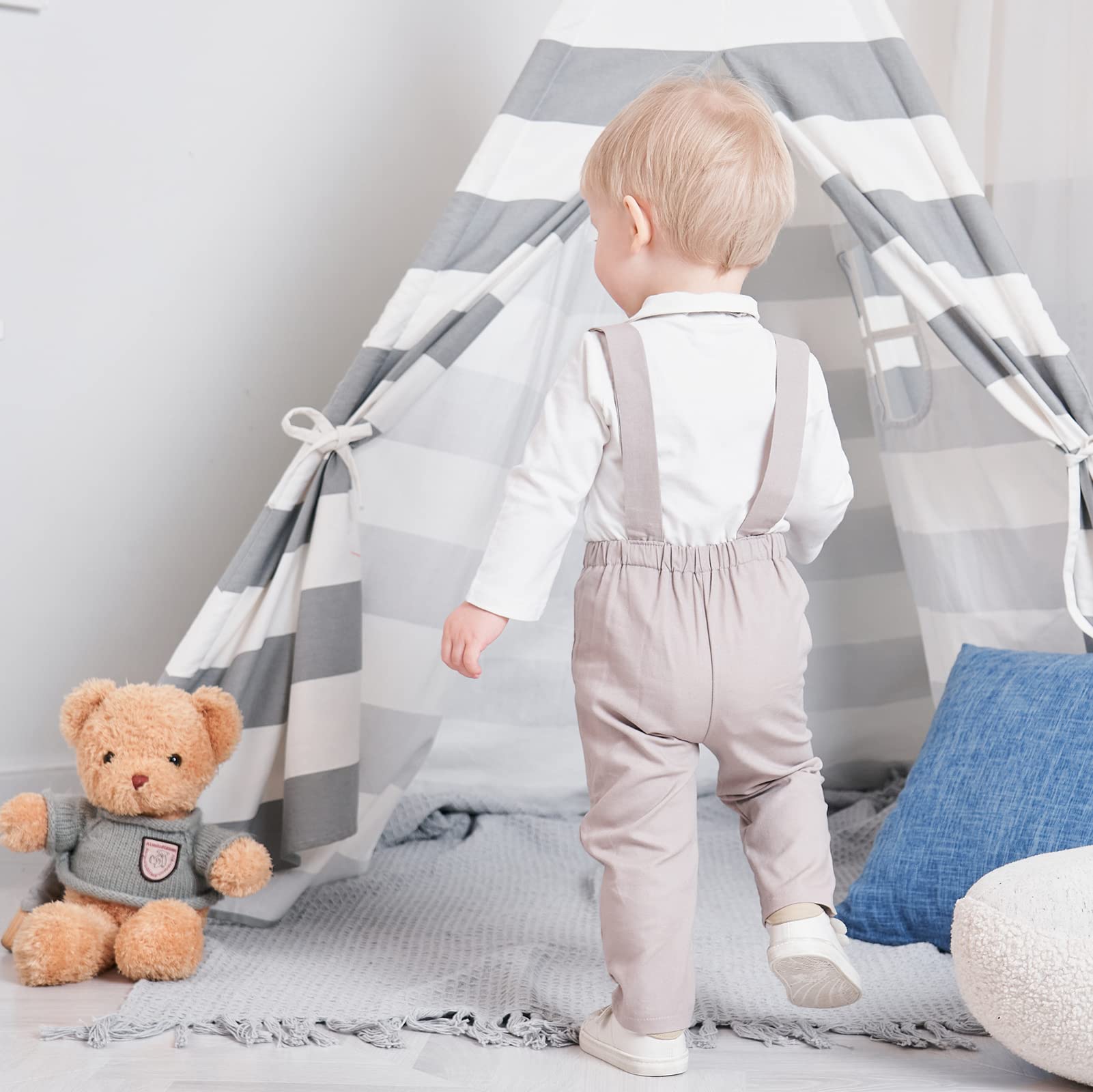 Bébé Garçons Costume De Baptême Gentleman Vêtements Ensembles Toddler Garçons À Manches Longues Cravate Costume De Mariage pour Le Printemps Automne