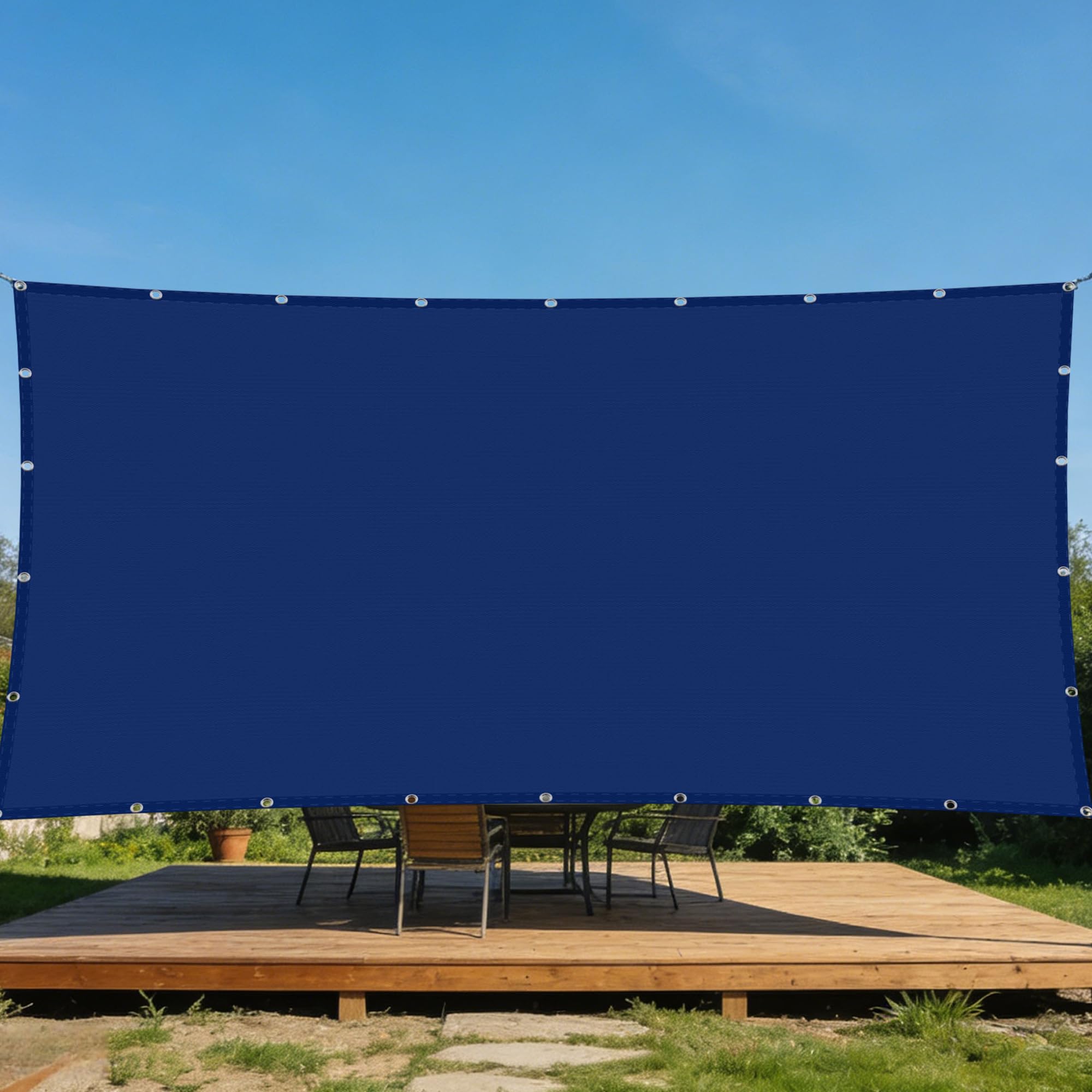 Voile d'ombrage étanche 350x400 cm rectangle sable pour terrasse