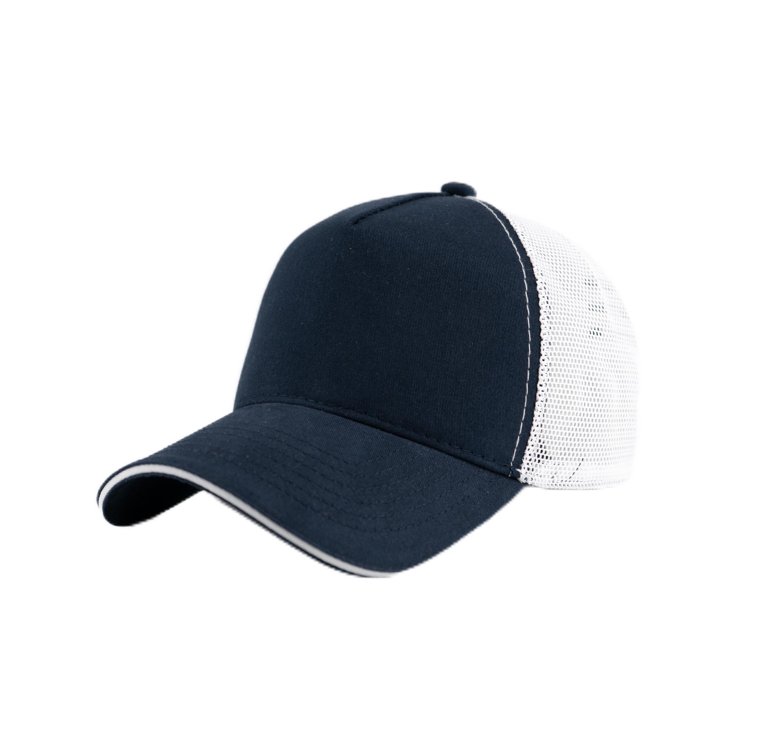 YAUS Trucker Hat, Cotton, 5 Panel Baseball Cap | Adjustable Closure, Mesh Back, Unisex Adult