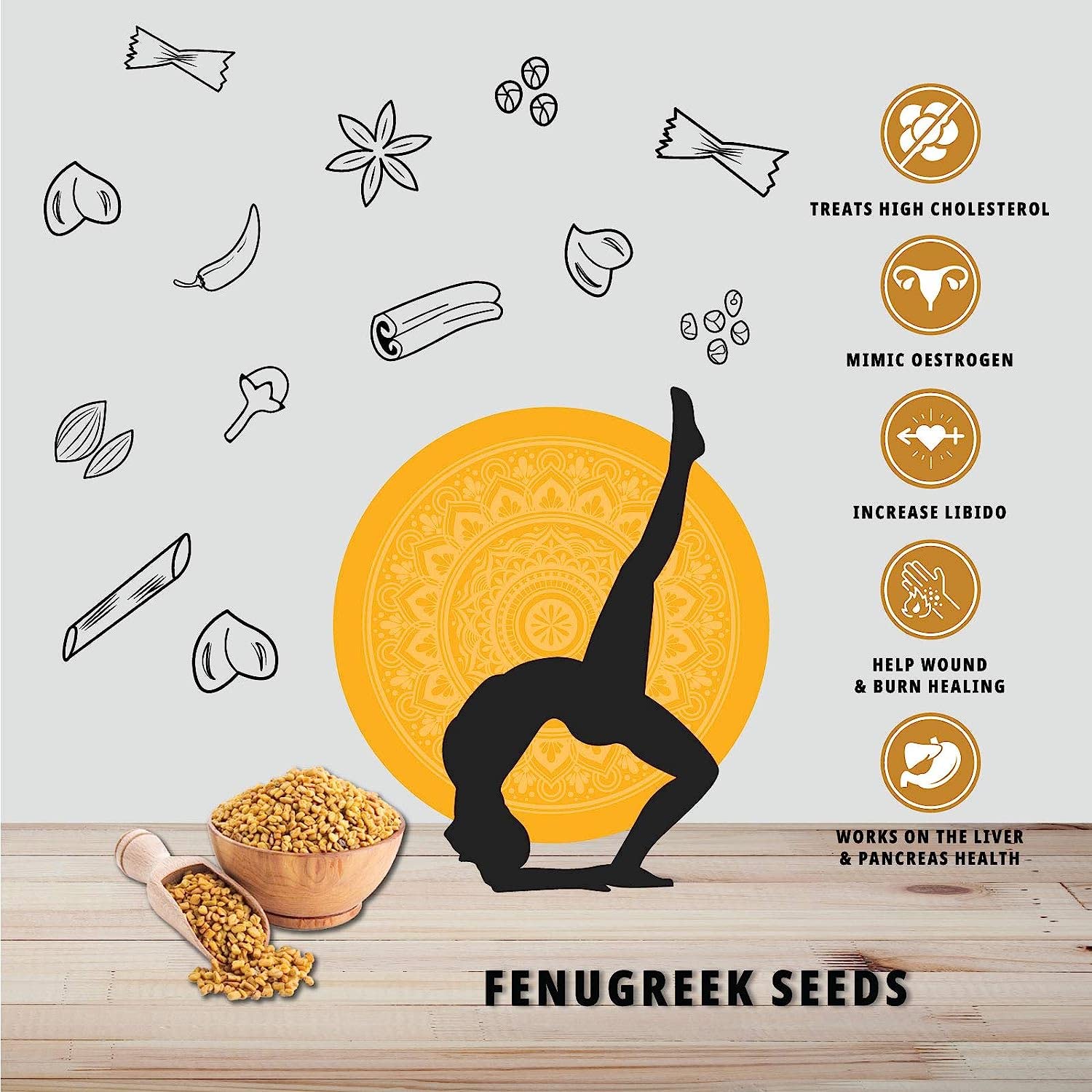 Organature Whole Methi (Fenugreek) 350 Gram-Natural Dried & Indian Spices & Masala|Methi Dana, Whole Fenugreek Seeds, No Artificial Colours & Preservatives - Image 5 thumbnail