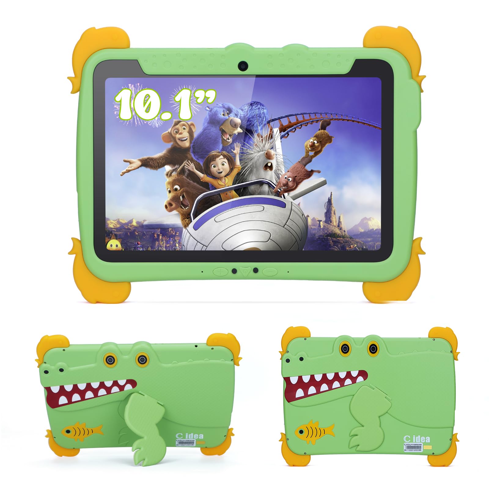 C ideaTablet for Kids, 10 Inch Kids Tablet, Android 13 Child Tablets, 4GB RAM 64GB ROM, Learning Tablet for Children, 6000mAh, IWAWA Pre-Installed,Parental Control, Child Tablet for Boys, Girls-Green