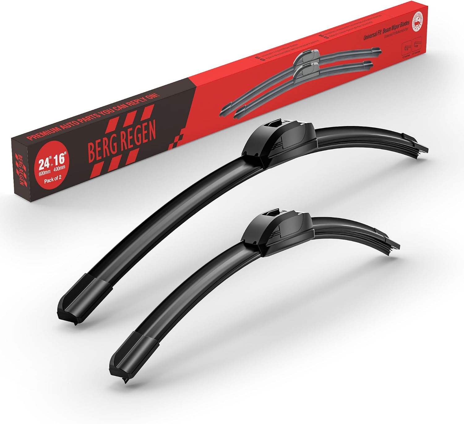 BERG REGEN 22"+22" Windshield Wiper Blades,22 Wiper Blades 2 pack Replacement for Ford F Series 2012-2023 Expedition 2008-2022,Chevy Silverado GMC Sierra Series 2019-2024–Genuine OEM Quality(Set of 2)
