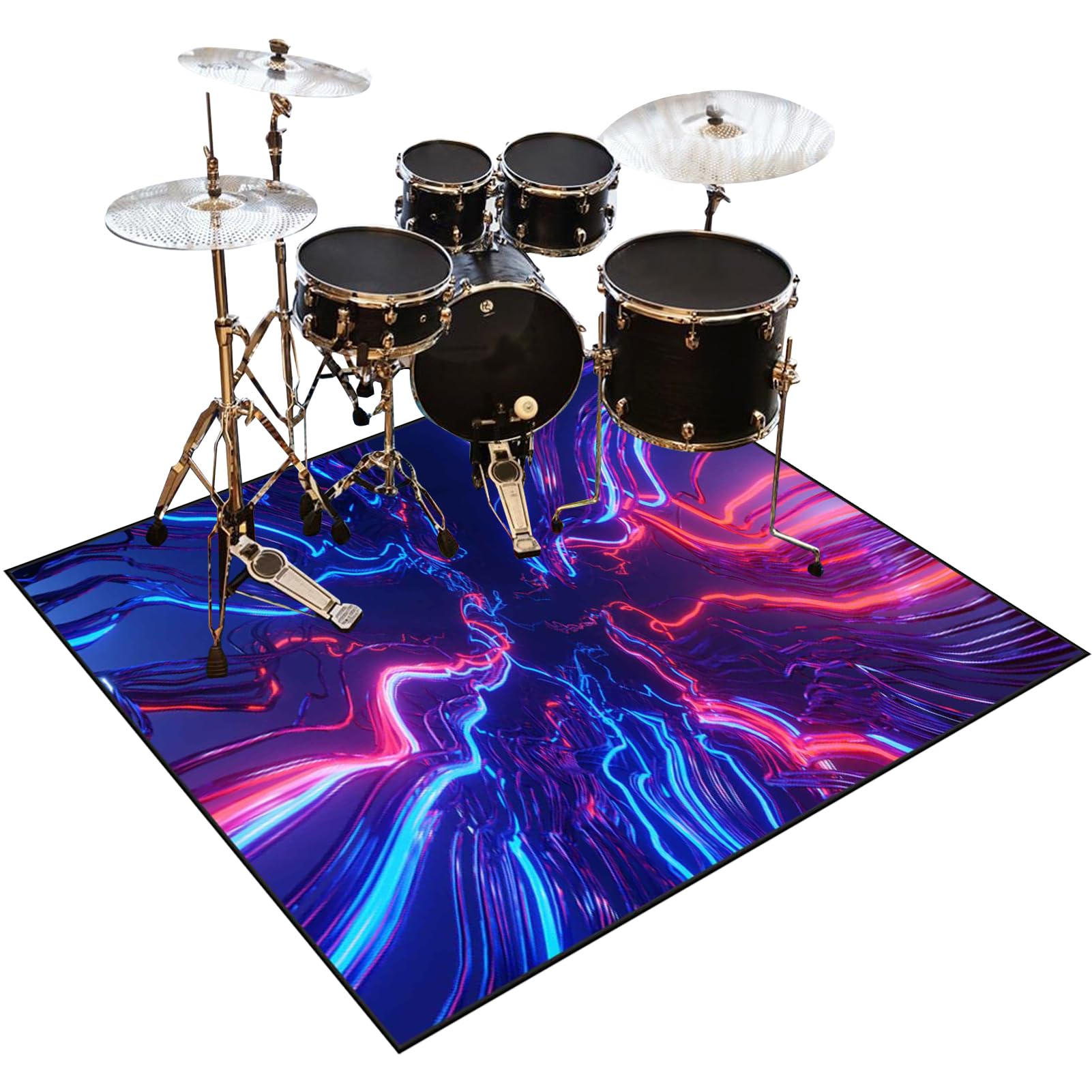 ZAJENKUB Drumtapijt, antislip drumtapijt, drummat, buiten geluidsabsorberend tapijt voor jazz basdrumset, 140 x 120 cm, piano, indoor drumaccessoires voor drummers, elektrisch trommeltapijt, oefenpad