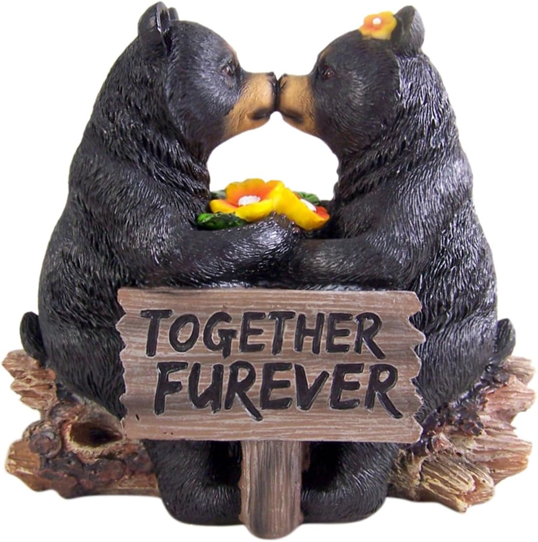 Kissing Bear Couple Decorative Figurine 6.5"