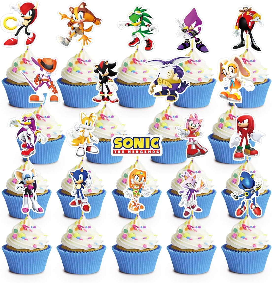 38 Official Site Cupcake Decorations For Party Birthday Sonic Toppers