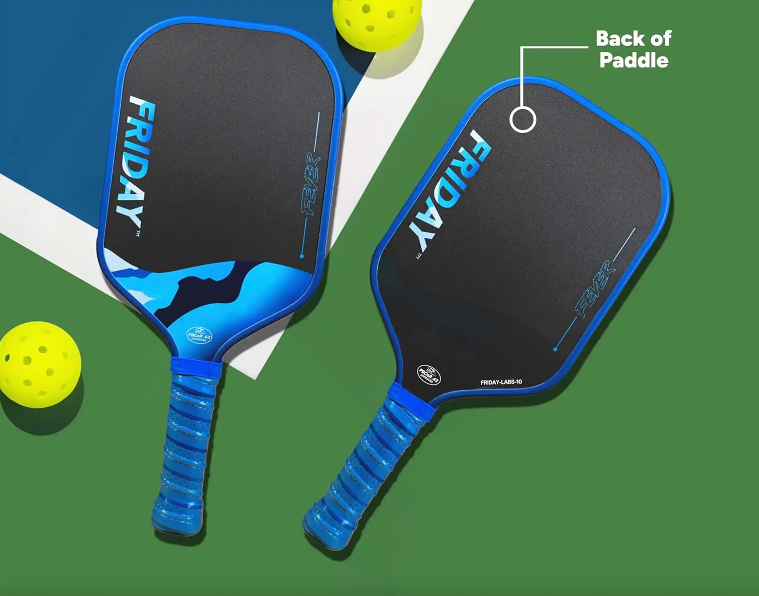 Friday Fever Paddle, Triple-Layer T700 Raw Carbon Fiber, Gen 3 Construction, Dual-Edge Foam, USAP PBCoR .43 Certified