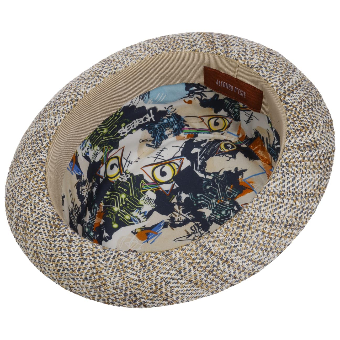 Sombrero Vendello Pork Pied’Este Hombre - Made in Italy pie de Sol con Forro, Banda Grosgrain, Grosgrain Primavera/Verano Verano