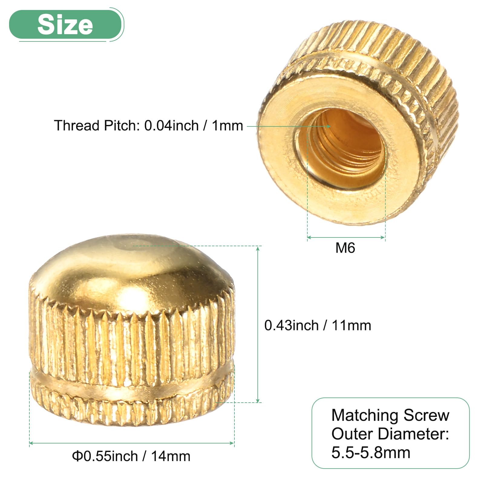 M METERXITY 25-Pack Threaded Cap Nuts - Image 3
