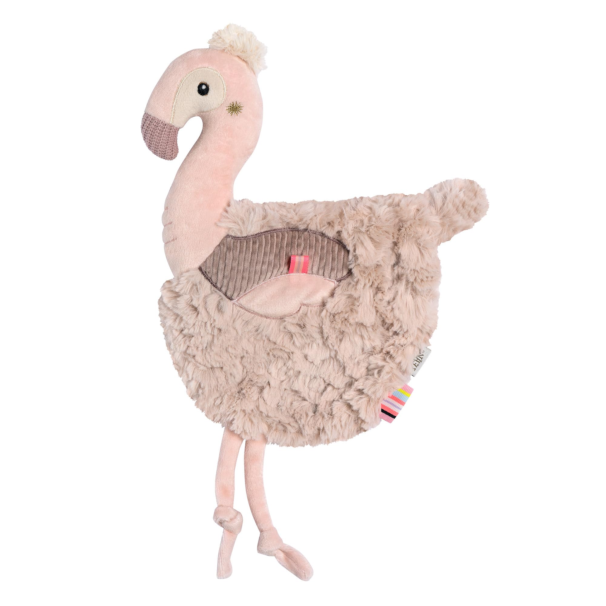 Fehn Flamingo Comforter - Playmate, Sleep Aid & Stuffed Toy Cuddly Blanket for Gripping, Feeling, Cuddling and Loving for Babies and Toddlers from 0+ Months