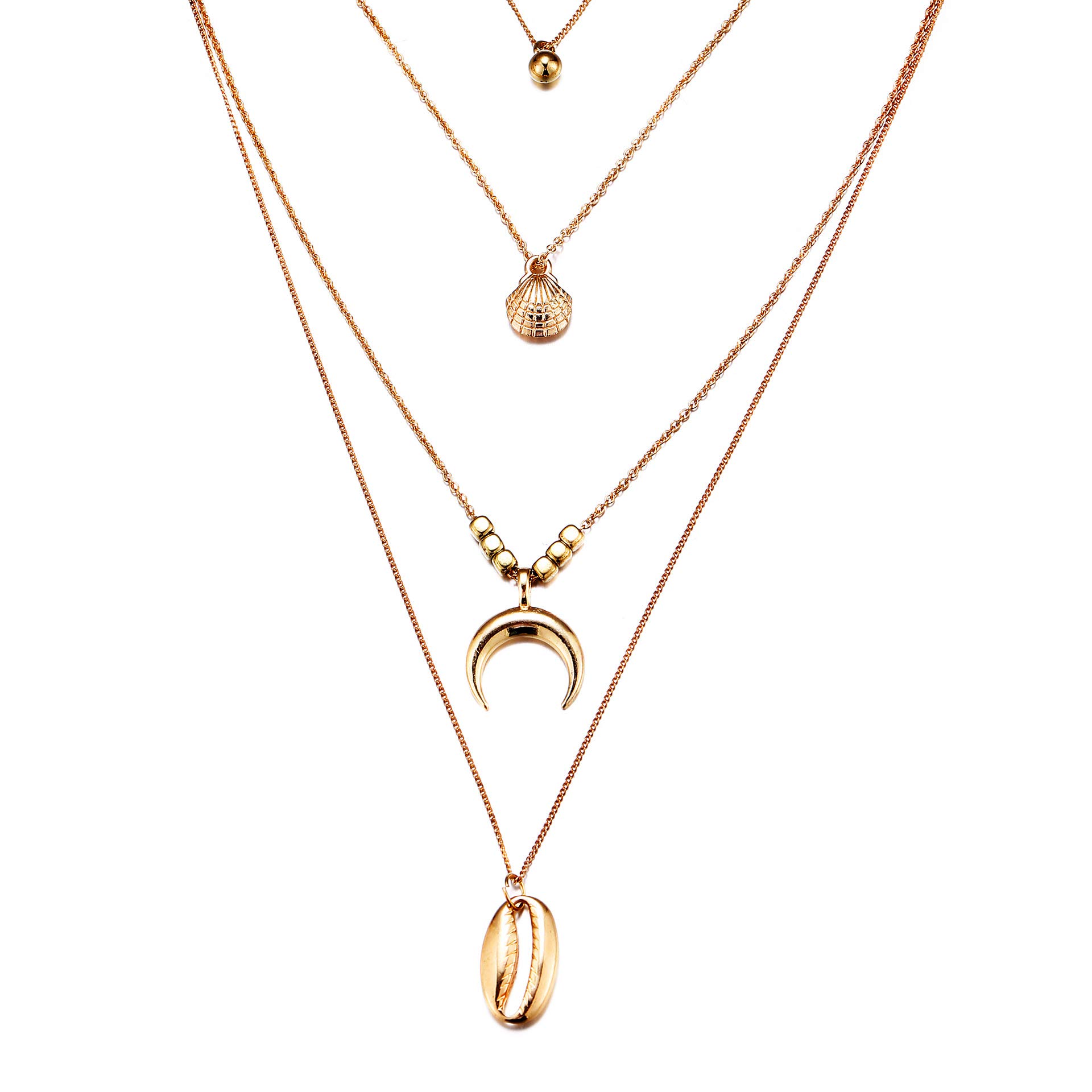 Yellow Chimes Trendy Fashion Multilayered Gold Plated Moon Choker Necklace for Women and Girls (B08GX4JQ3V) Amazon Price History, Amazon Price Tracker
