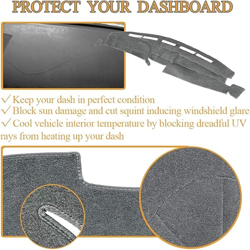 Miniatura 9 de Tapete de cubierta de tablero personalizado para Ford F150 F250 F350 Pickup Truck 1992 1993 1994 1995 1996, tapete para cubierta de salpicadero