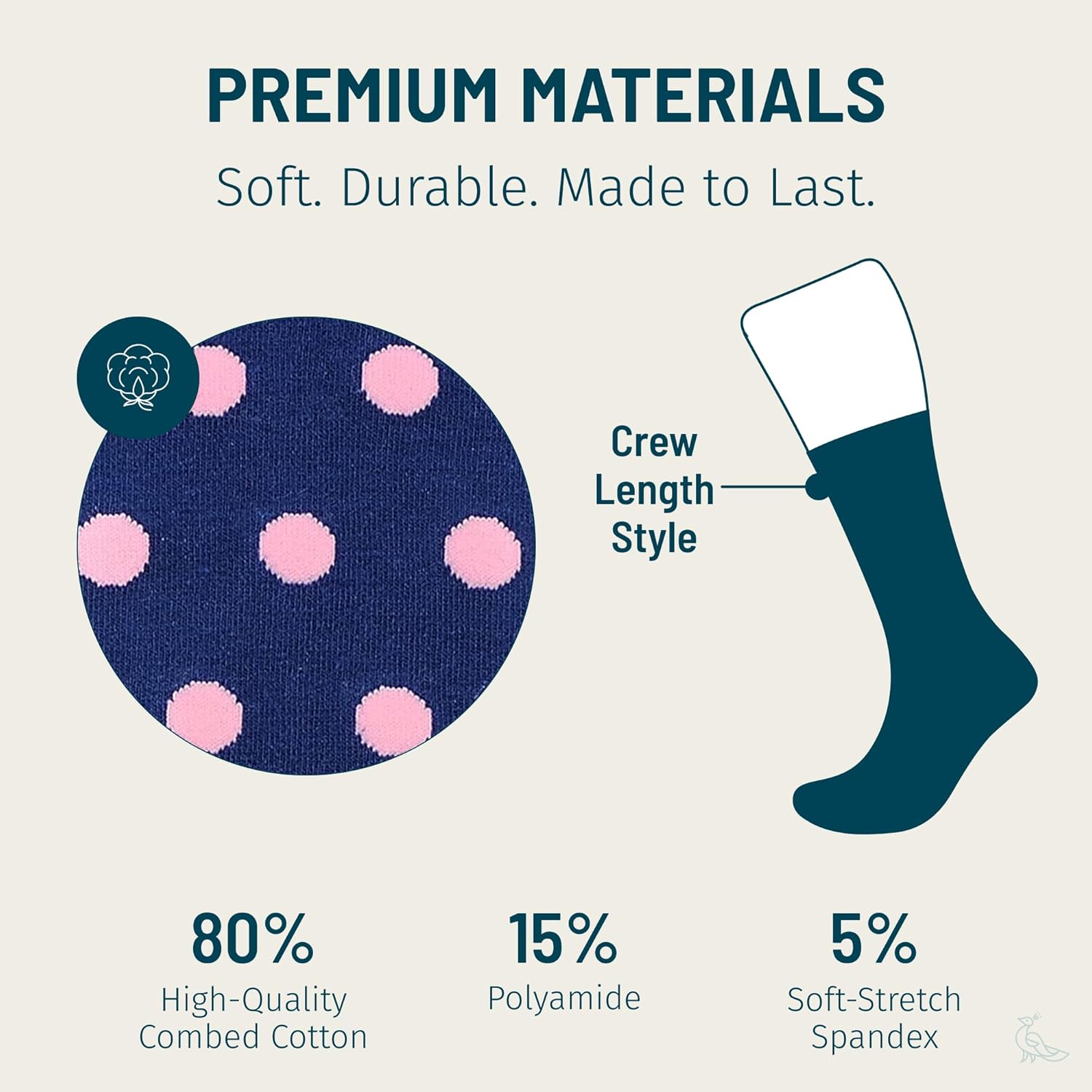 No Cold Feet Men’s Blue Dress Socks – Classic Soft Crew Dress Socks, All-Day Comfort for Work, Business or Weddings - Image 4