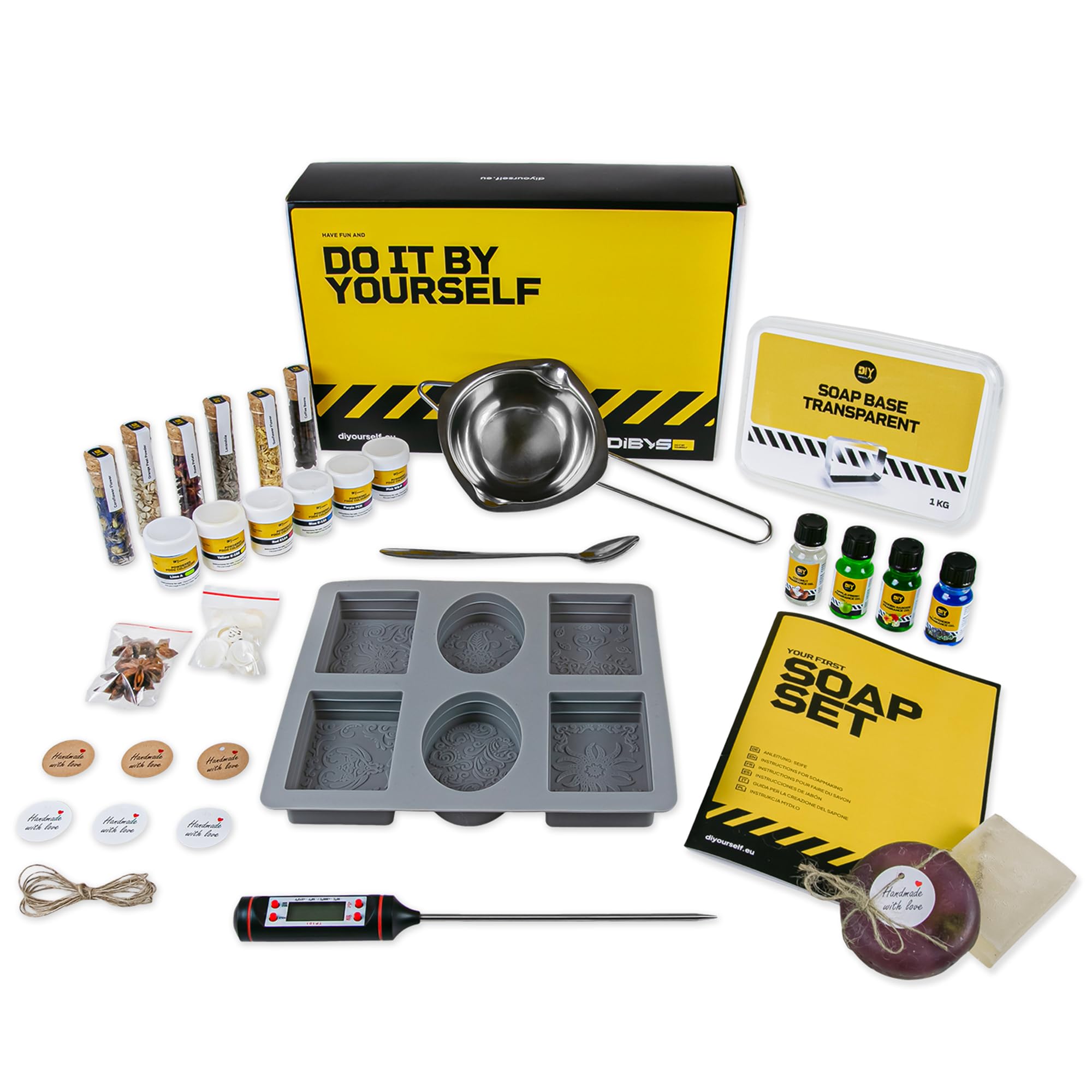 DIBYSClay Kit for All | Sculpture Set with Modelling Tools, Air-Drying Clay in White, Paint & Brush | Craft Set for Modelling at Home | Creative Kit | Unique Gift Ideas