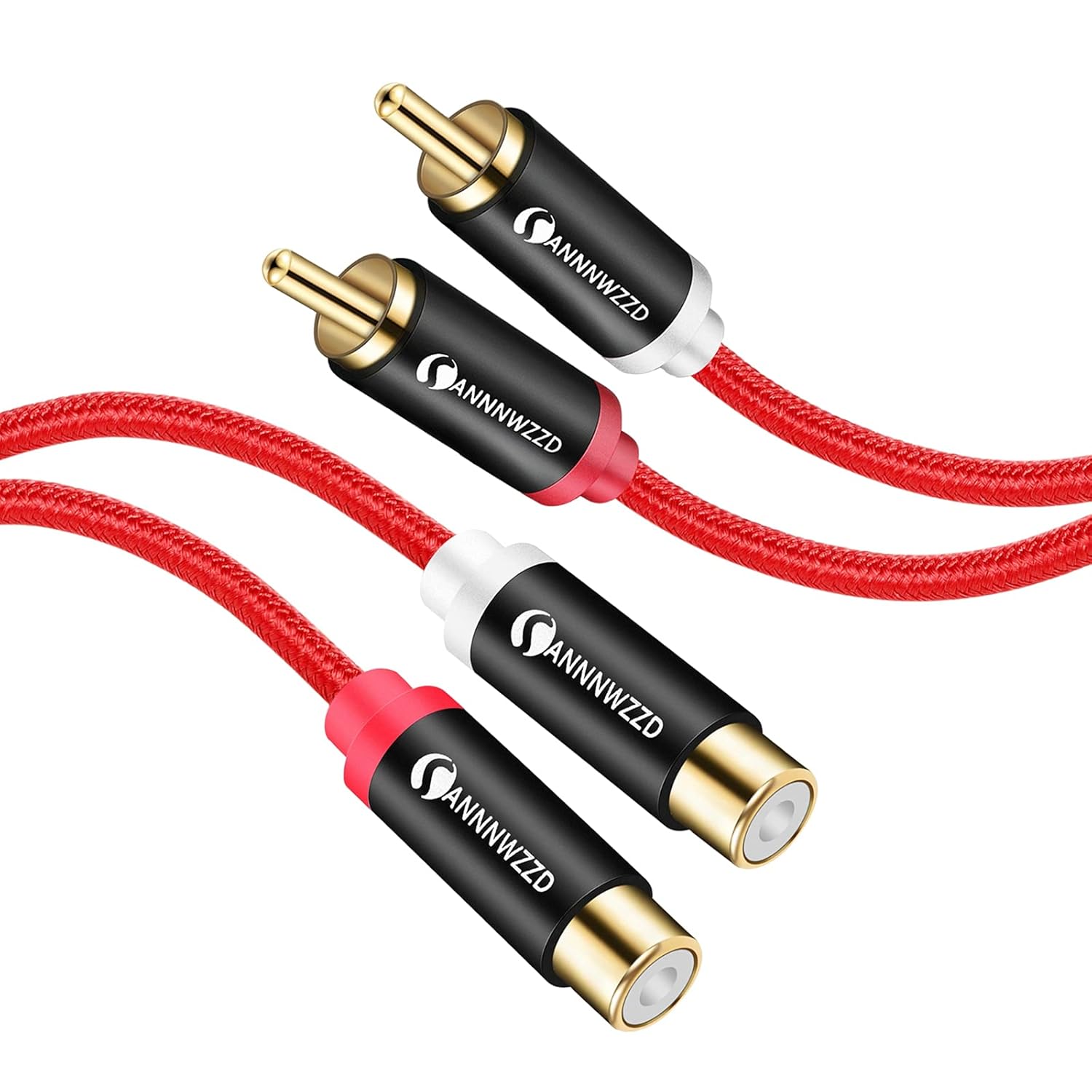 ANNNWZZD RCA Cable,2 RCA Male to 2 RCA Female Stereo Audio Extension Cable (10FT/3M) : Electronics