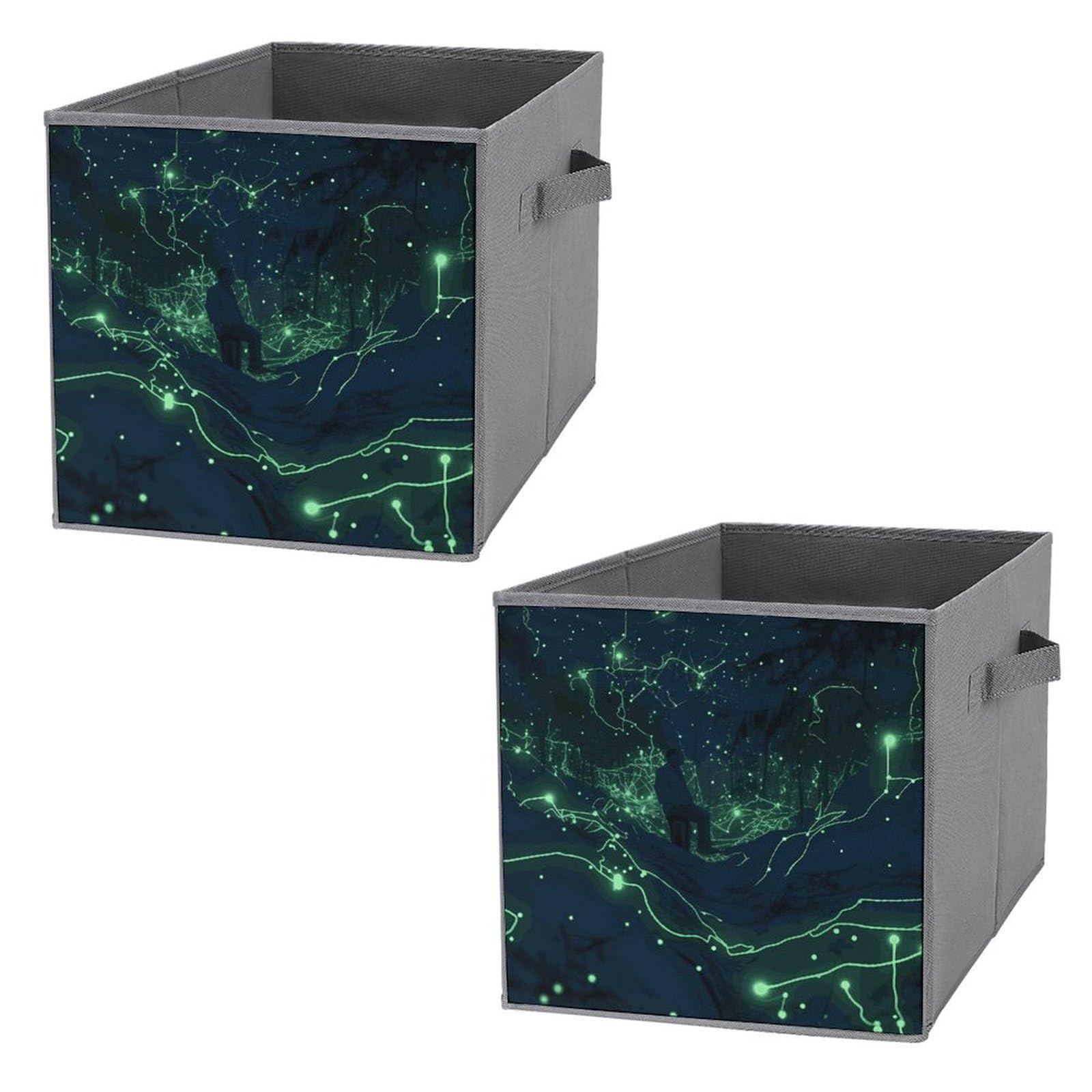 Cubes de rangement pliables et phosphorescents pour le tri efficace