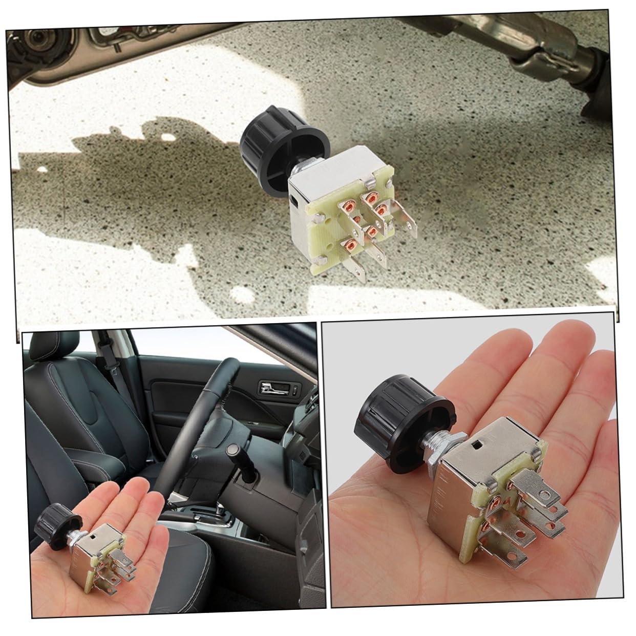 Totority 2pcs Rotary Air Conditioning Blower Switch 3-Level Fan Control Compatible Universal Car Air Conditioner System Replacement for Automotive Climate Control