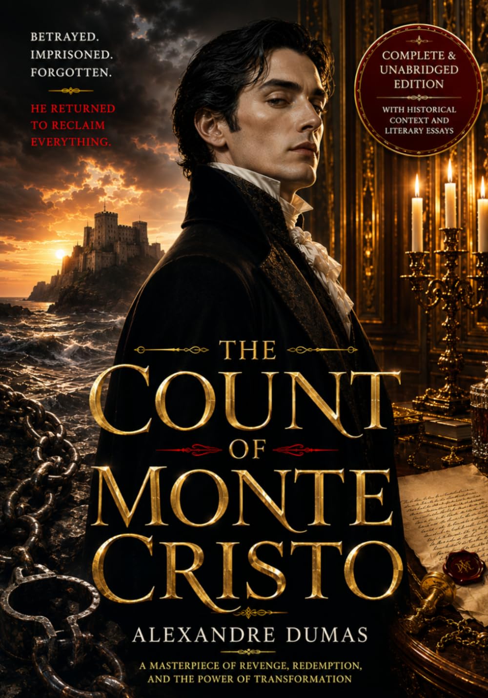 The Count of Monte Cristo: A Classic Epic of Betrayal, Revenge, and Redemption — Complete Edition with Historical Context, Literary Essays, and Author Biography