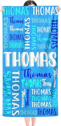 Vista 155 de Toalla de playa, toallas de playa personalizadas para niños, toallas de playa para adultos y niños, microfibra de secado rápido, toallas de playa