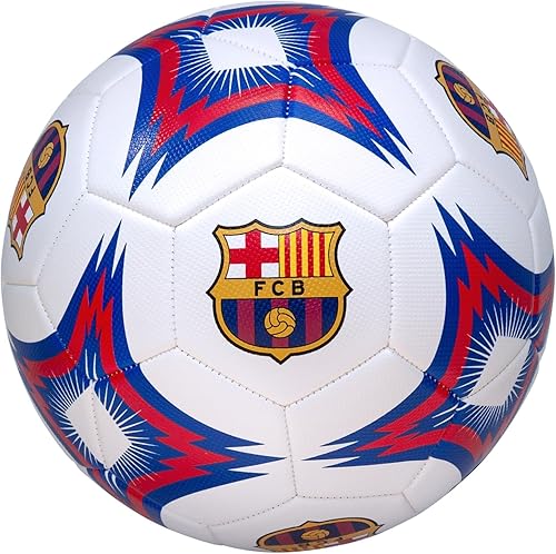 Icon Sports Balón de fútbol del FC Barcelona con licencia oficial, talla 5 (tela brillante) grado A
