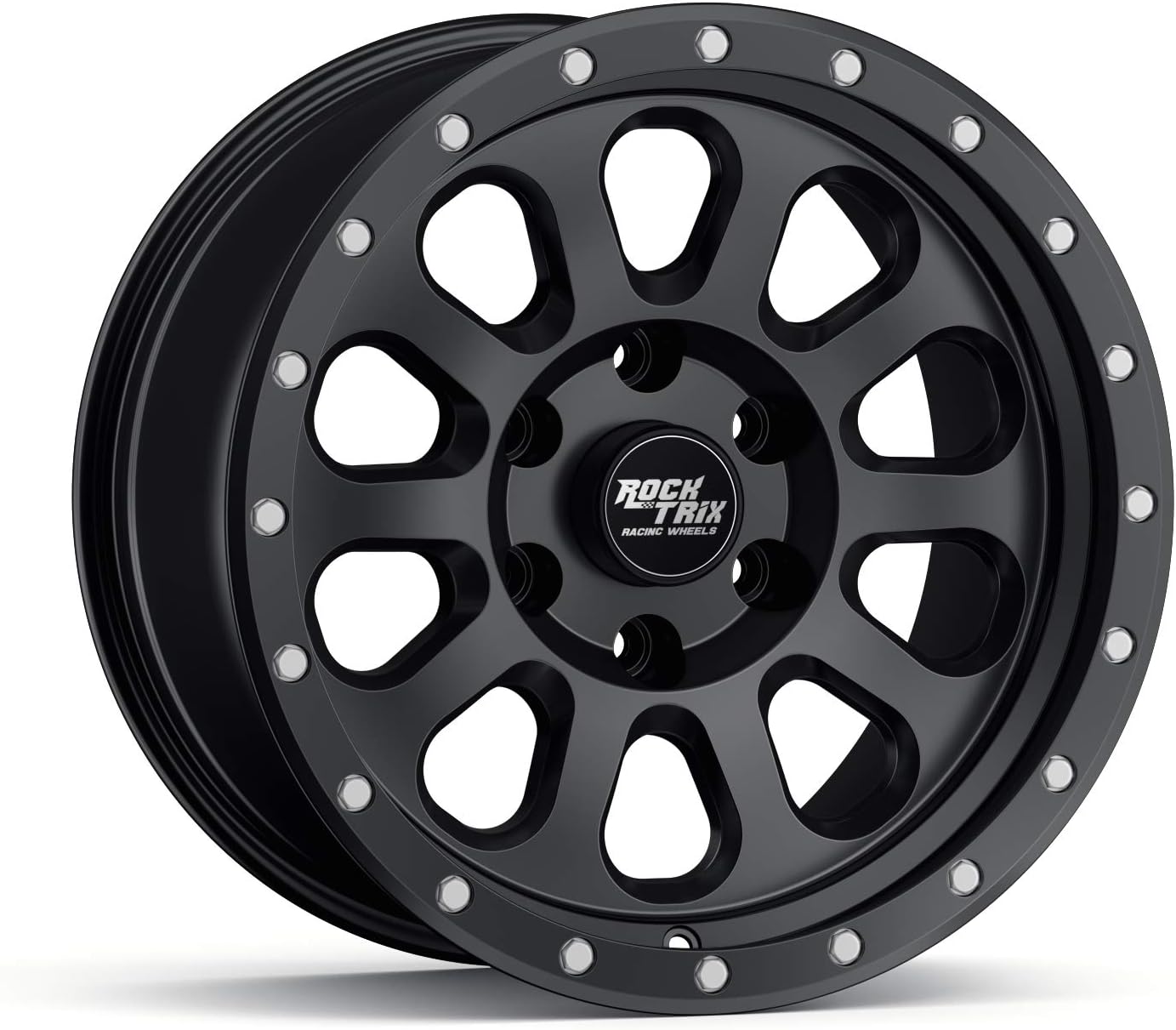 RockTrix RT111 17 Inch Wheel Compatible with Toyota 2001+ Tacoma, 6x5.5" 6x139.7, 17x9-12mm Offset, 4.5 Inch Backspace, 106.1mm Bore, Also fits 2002+ 4Runner, FJ Cruiser, 99-06 Tundra, Black