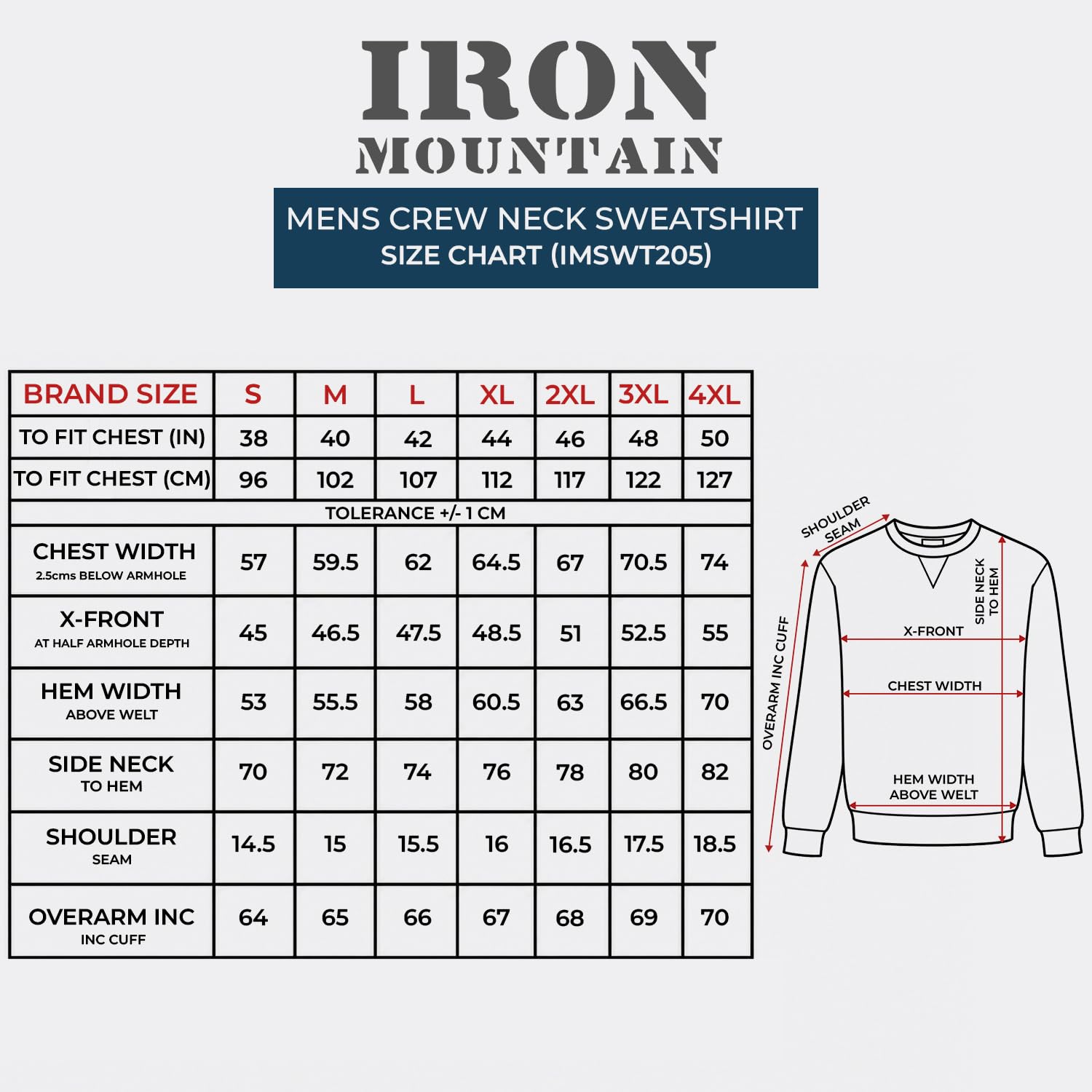 Iron Mountain IMSWT205 Sudadera de Cuello Redondo para Hombre con Hilo Reciclado Anti-Pilling Flexible