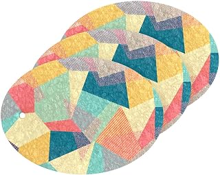 Coikll Colorful Abstract Kitchen Sponges Cleaning Odor Free Non Scratch Dish Sponge for Cleaning Dishes Bathroom - 3 PCS