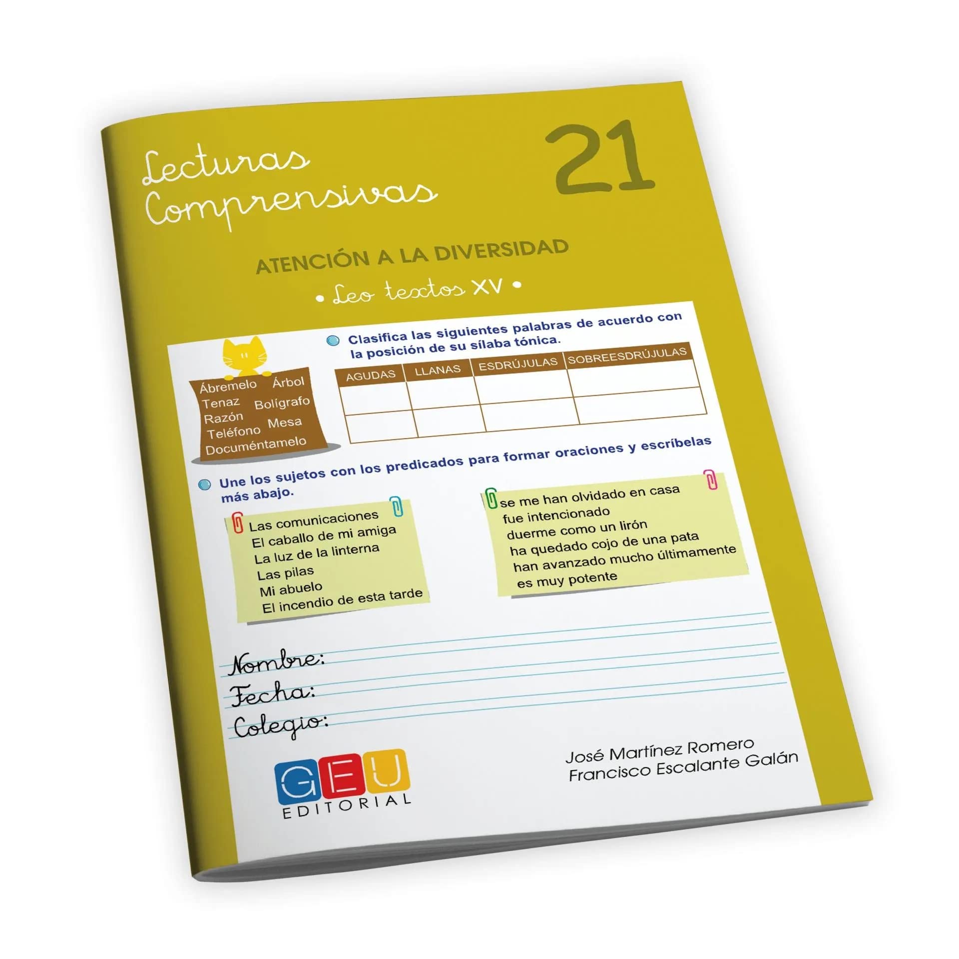 Comprension Lectora 6 Primaria | Lectura Comprensiva 6 Primaria | Mejorar la Comprensión Lectora - Editorial GEU | Lecturas Comprensivas 21 - Textos 15 | Pauta una raya