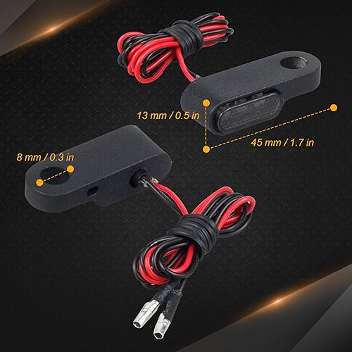 Miniatura 5 de NTHREEAUTO Mini LED intermitentes intermitentes para manillar, luz delantera para motocicleta, compatible con Honda Shadow Harley Dyna Sportster