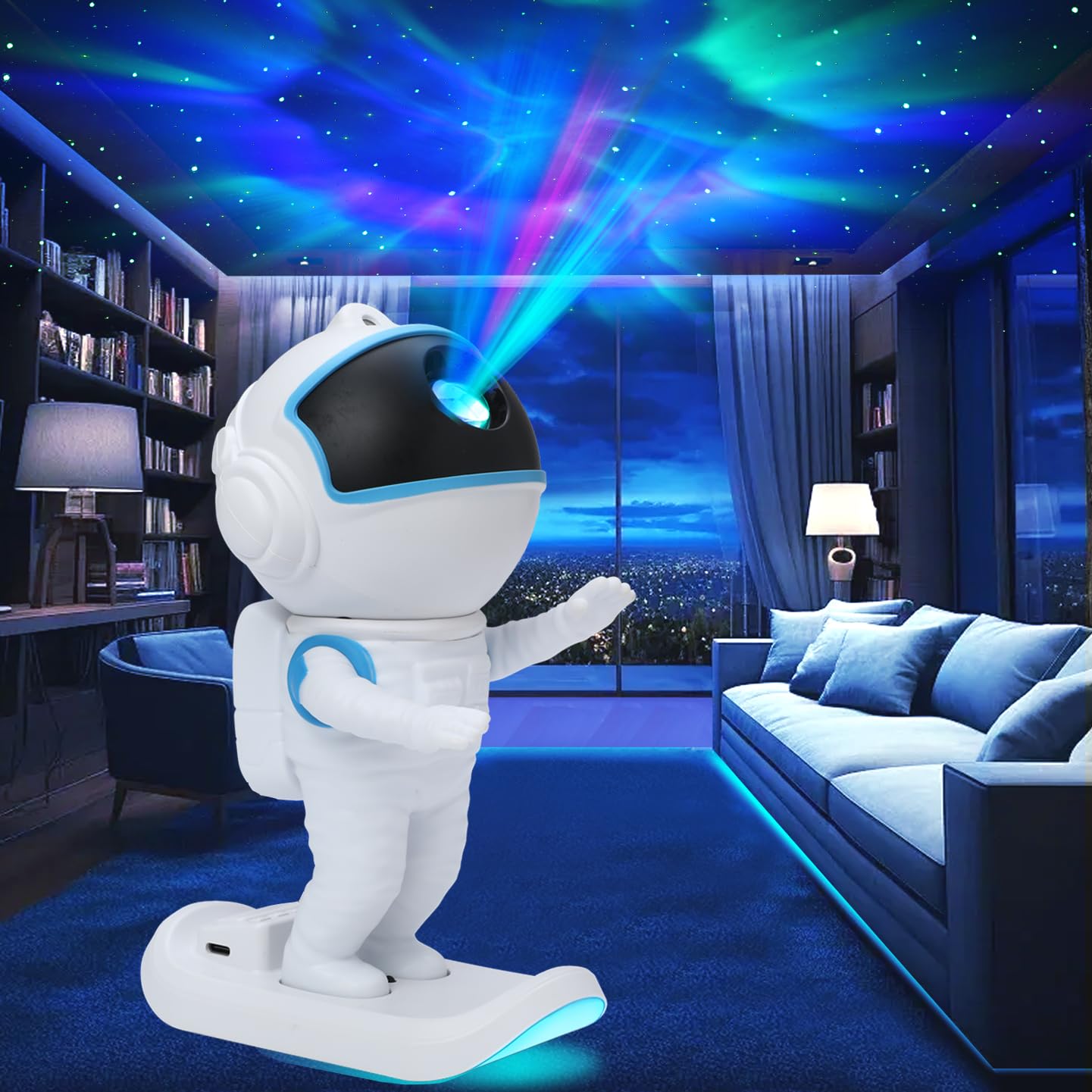 Star Projector with Astronaut Design & Remote Control - Galaxy Night Light for Bedroom, Kids Adults Gift for Birthdays Chr...