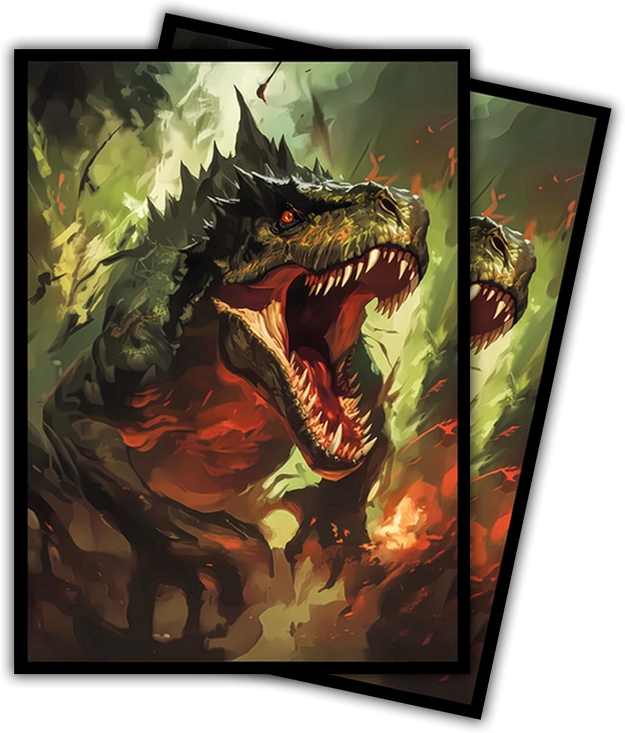 Dinosaur - Primal Devastation (Smooth) MTG Card Sleeves - 104 Count Standard Size TCG Sleeves - Compatible with Magic The Gathering - Double Sleeving - Original Art Design