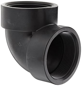 Banjo EL200-90 Polypropylene Pipe Fitting, 90 Degree Elbow, Schedule 80, 2" NPT Female