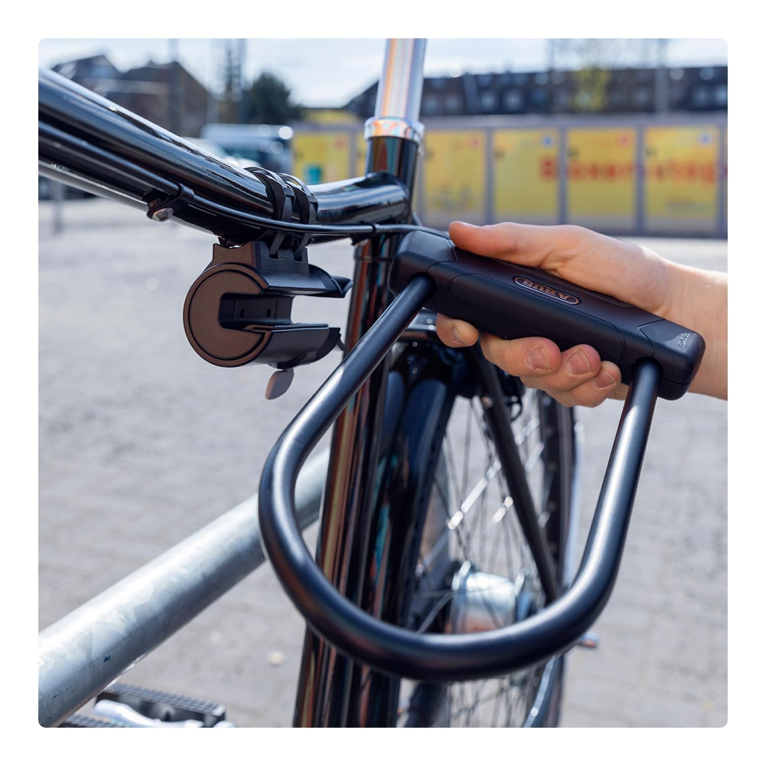 ABUS Bügelschloss Granit Plus 470 + USH470-Halterung - Fahrradschloss mit Parabolbügel - ABUS-Sicherheitslevel 12