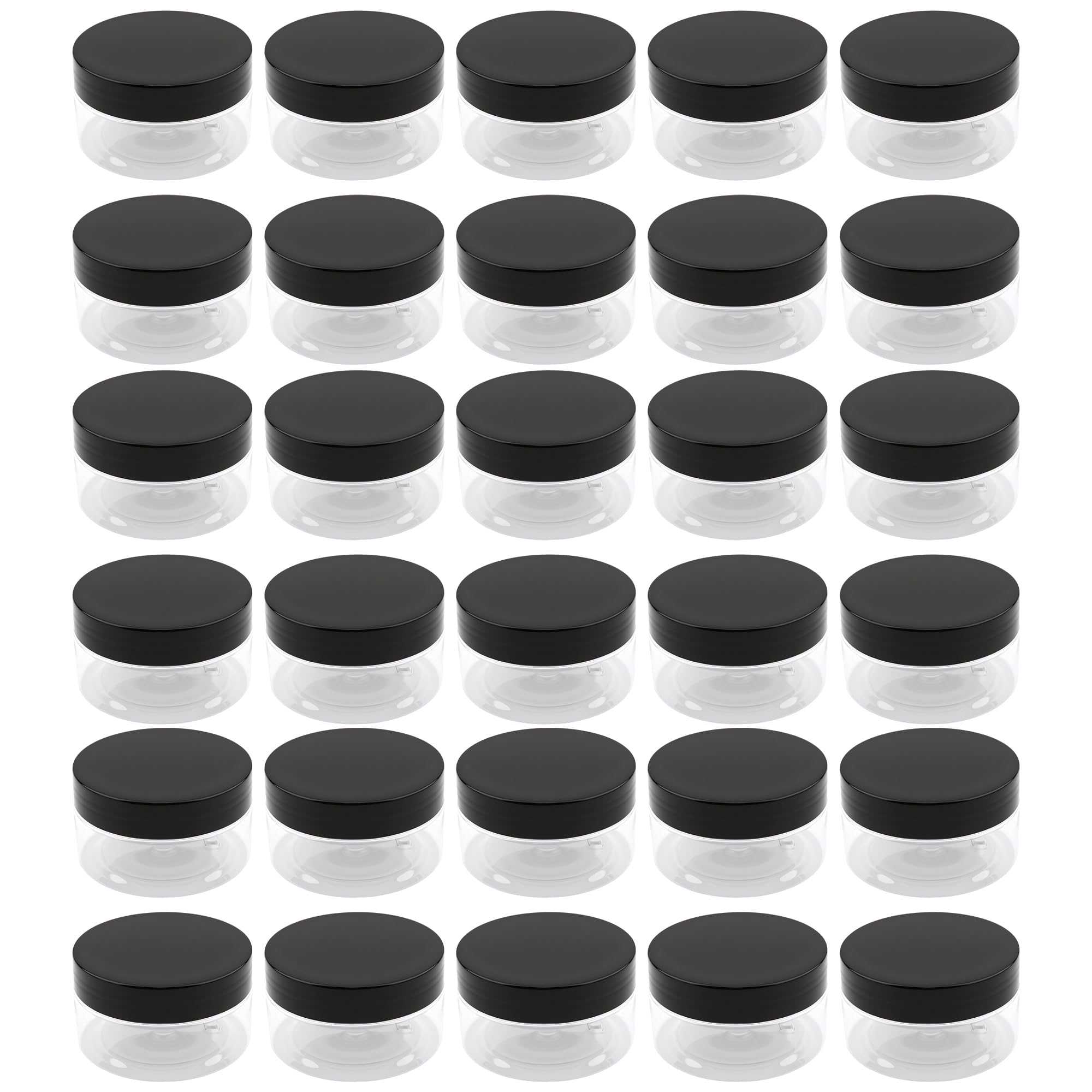 Pot plastique transparent 100ml avec couvercle pour rangement cosmétique et voyage lot de 30