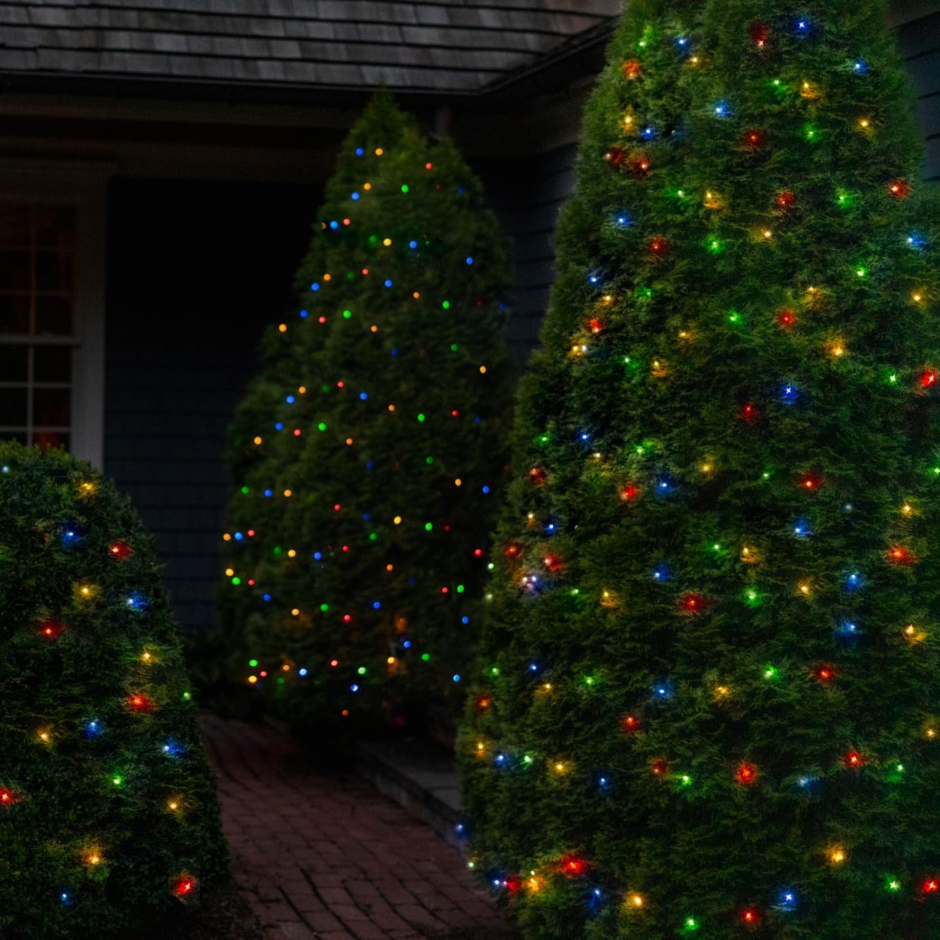 Touch Of ECO Solar String Lights 225 LED 's, 105 Feet, Weather Resistant, Two Lighting Modes, Two Mounting Options, Perfect for Holiday Decor or Party Indoor Outdoor Lights (Multi-Colored)