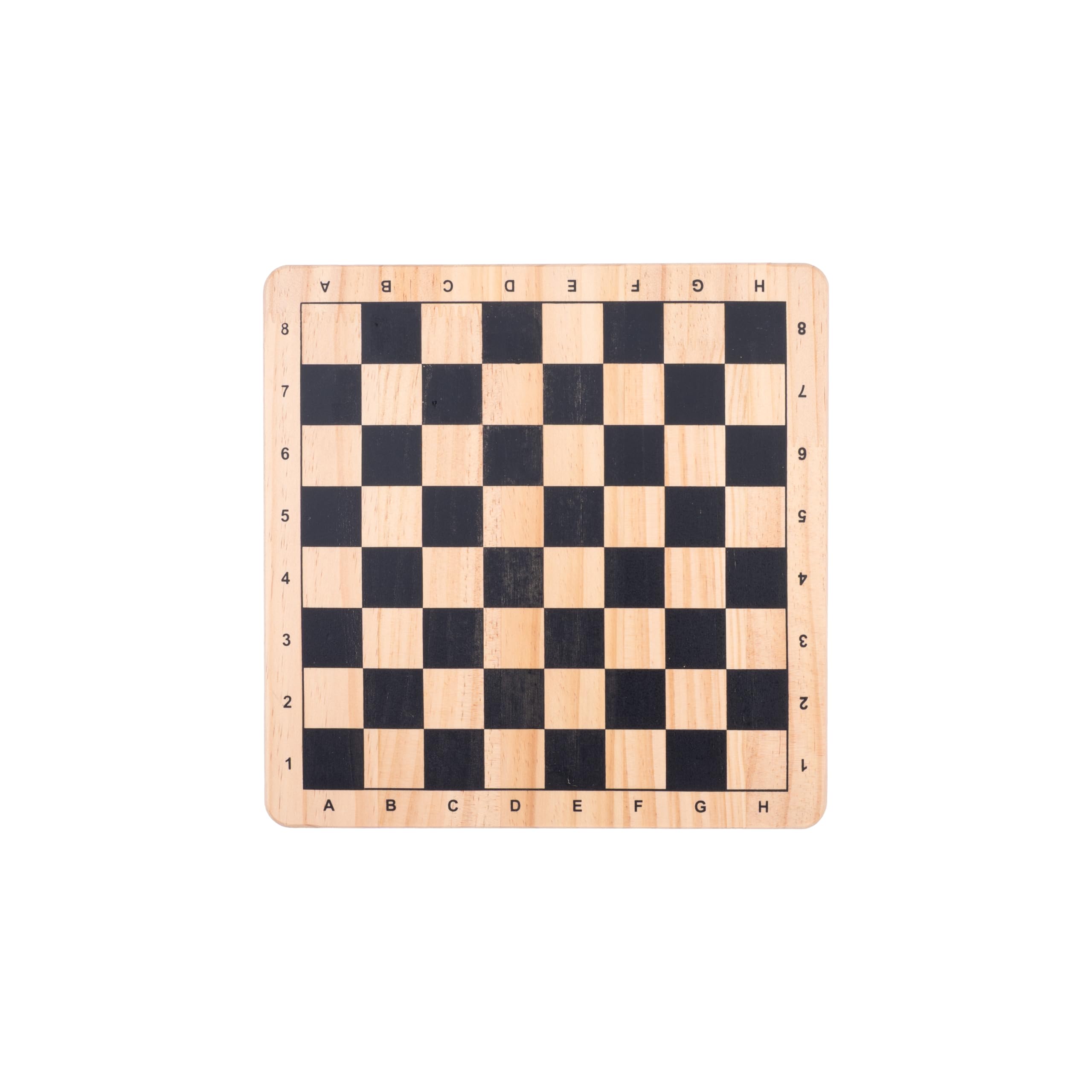 Engelhart - 150235 - Gra w Szachy z Drewna Brzozowego - Drukowana Szachownica - Klasyczne Gry Planszowe - 32 Figurki - Król 77 mm - 30 x 30 x 3 cm - Początkujący - 2 Graczy - Od 6 Lat